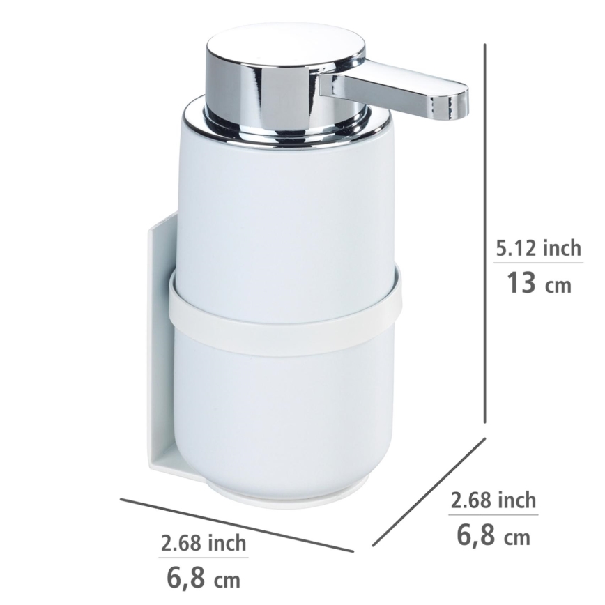 WENKO 54655100 - Dosificador de jabón WOYA 250 ml blanco/cromo brillante