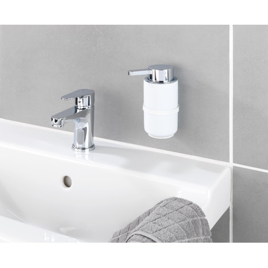 WENKO 54655100 - Dosificador de jabón WOYA 250 ml blanco/cromo brillante