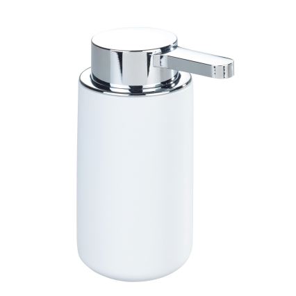 WENKO 54655100 - Dosificador de jabón WOYA 250 ml blanco/cromo brillante