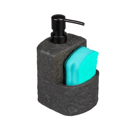 WENKO 54667100 - Dispensador de jabón FESTIVAL 10,5x18 cm negro