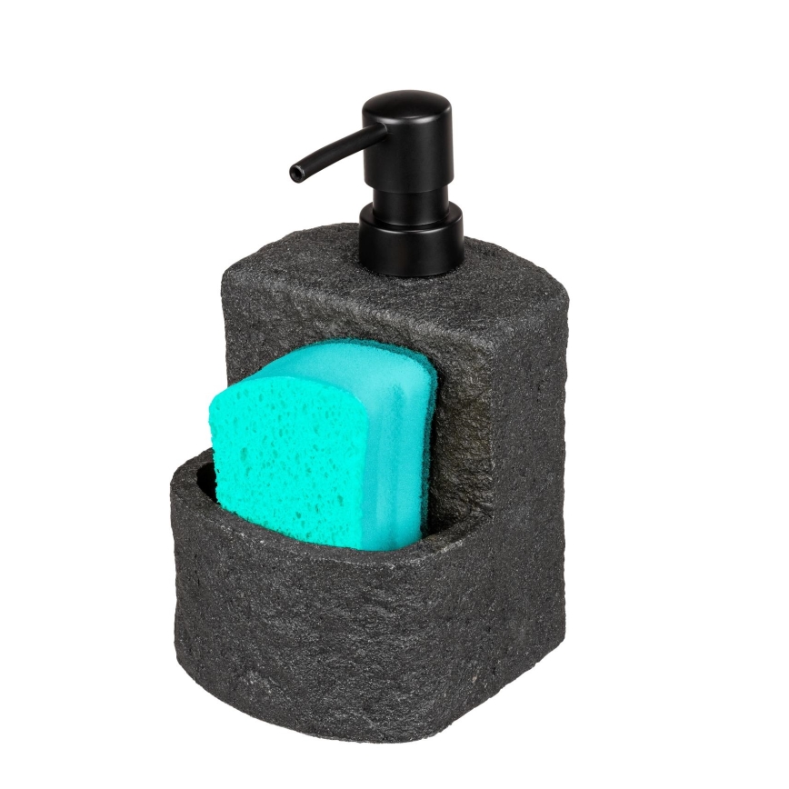 WENKO 54667100 - Dispensador de jabón FESTIVAL 10,5x18 cm negro