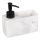 WENKO 54668100 - Dispensador de jabón RESA 14,5 x 14,3 cm blanco/negro