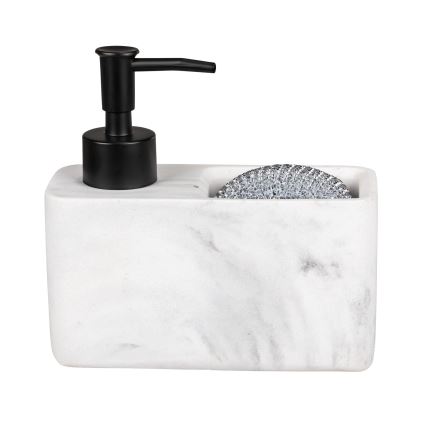 WENKO 54668100 - Dispensador de jabón RESA 14,5 x 14,3 cm blanco/negro