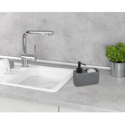WENKO 54669100 - Dispensador de jabón RESA 14,5x14,3 cm gris/negro