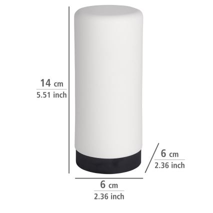 WENKO 54670100 - Dispensador EASY SQUEEZ-E 6x14 cm blanco/negro