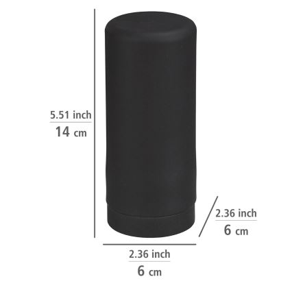 WENKO 54675100 - Dosificador de jabón EASY SQUEEZ-E 6x14 cm negro