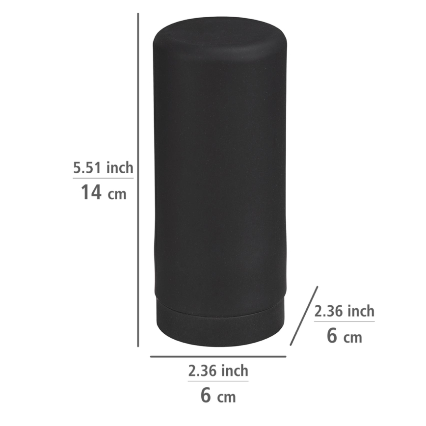 WENKO 54675100 - Dosificador de jabón EASY SQUEEZ-E 6x14 cm negro