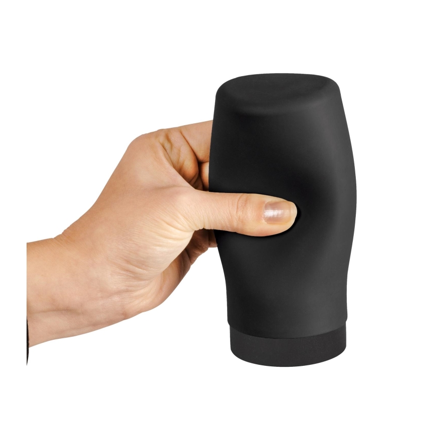 WENKO 54675100 - Dosificador de jabón EASY SQUEEZ-E 6x14 cm negro