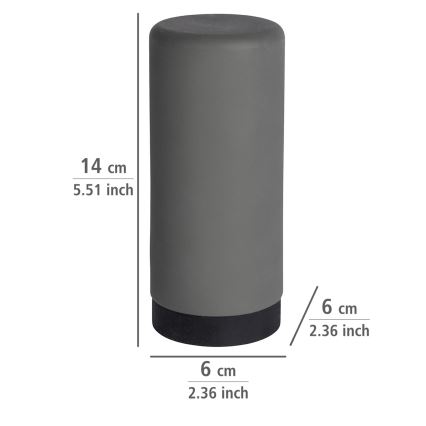 WENKO 54680100 - Dispensador EASY SQUEEZ-E 6x14 cm gris/negro