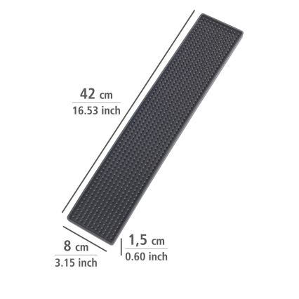 WENKO 54700100 - Alfombrilla antigoteo 42x8 cm negra