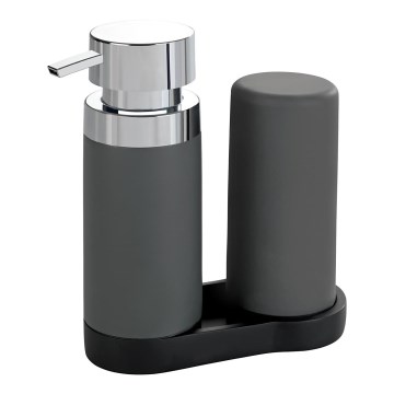 WENKO 54735100 - Estación de lavado EASY SQUEEZ-E 15x18 cm gris/gris