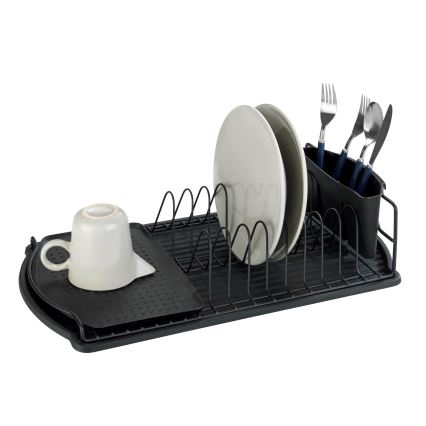 WENKO 54767100 - Escurridor BASIC 47,5x26,5 cm negro