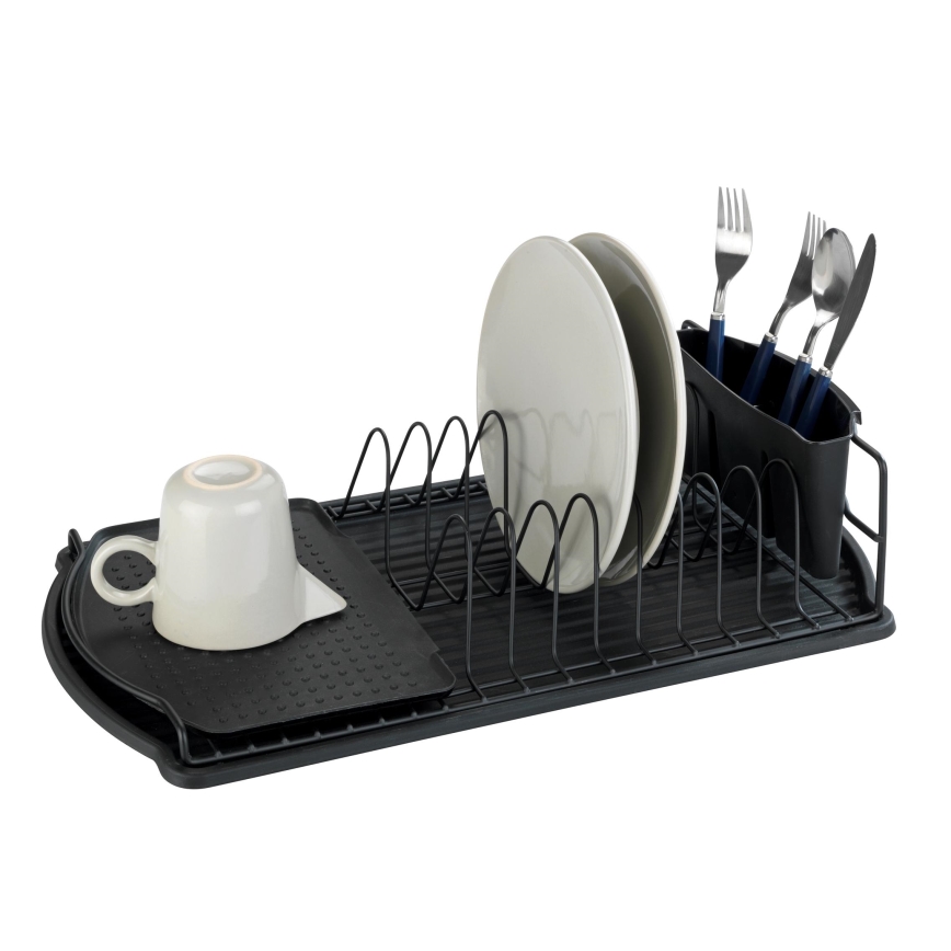 WENKO 54767100 - Escurridor BASIC 47,5x26,5 cm negro