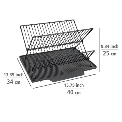WENKO 54771100 - Escurridor NELIA 34x40 cm negro