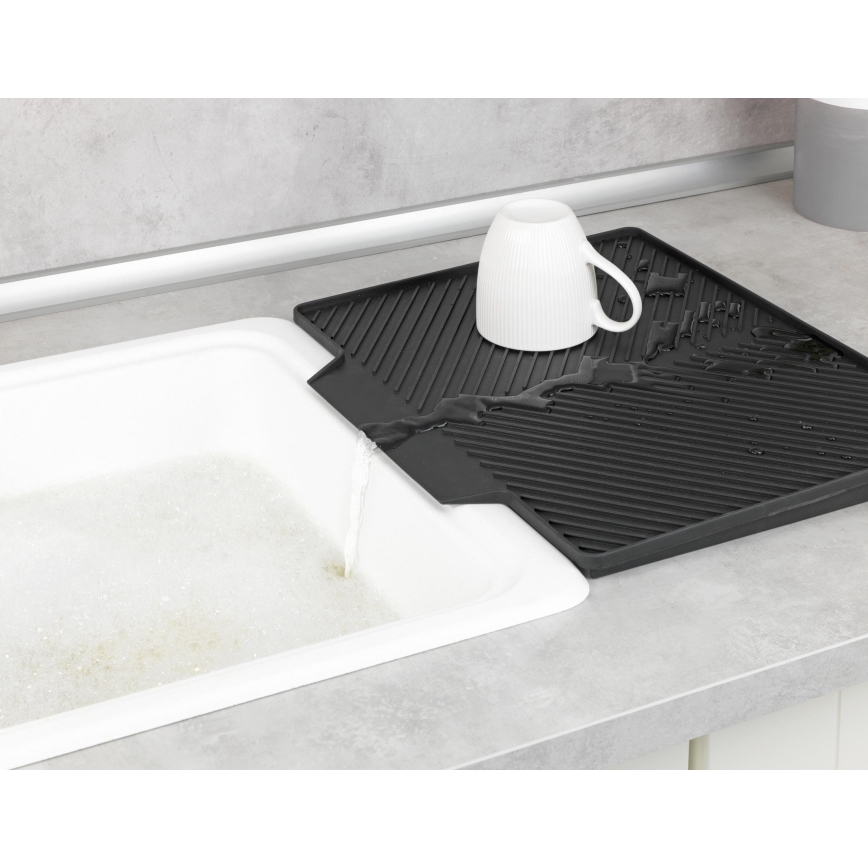 WENKO 54771100 - Escurridor NELIA 34x40 cm negro