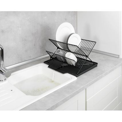 WENKO 54771100 - Escurridor NELIA 34x40 cm negro