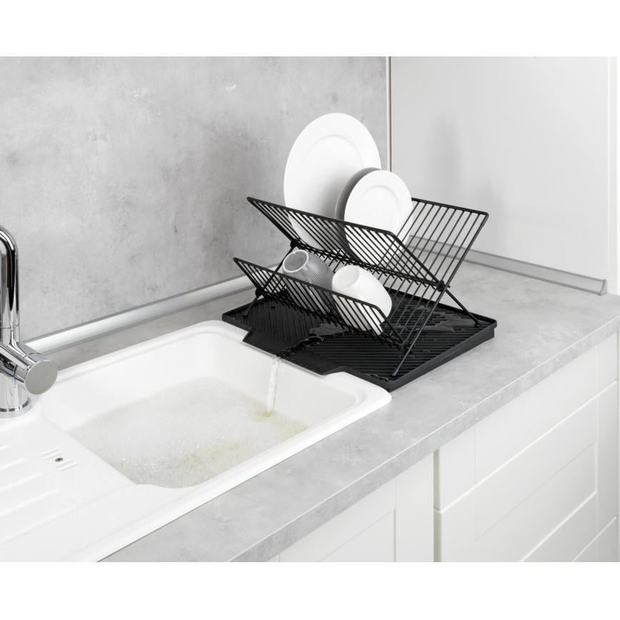 WENKO 54771100 - Escurridor NELIA 34x40 cm negro
