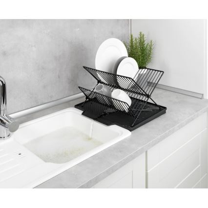 WENKO 54771100 - Escurridor NELIA 34x40 cm negro