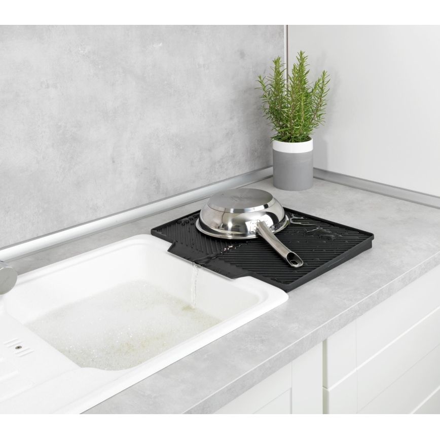 WENKO 54771100 - Escurridor NELIA 34x40 cm negro