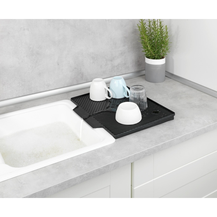 WENKO 54771100 - Escurridor NELIA 34x40 cm negro
