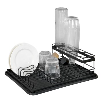 WENKO 54798100 - Escurridor de platos AMY 42,5x31,5 cm negro