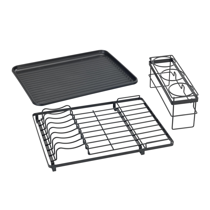 WENKO 54798100 - Escurridor de platos AMY 42,5x31,5 cm negro