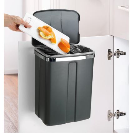 WENKO 54903100 - Cesto para puerta 26x36,5 cm gris/plateado