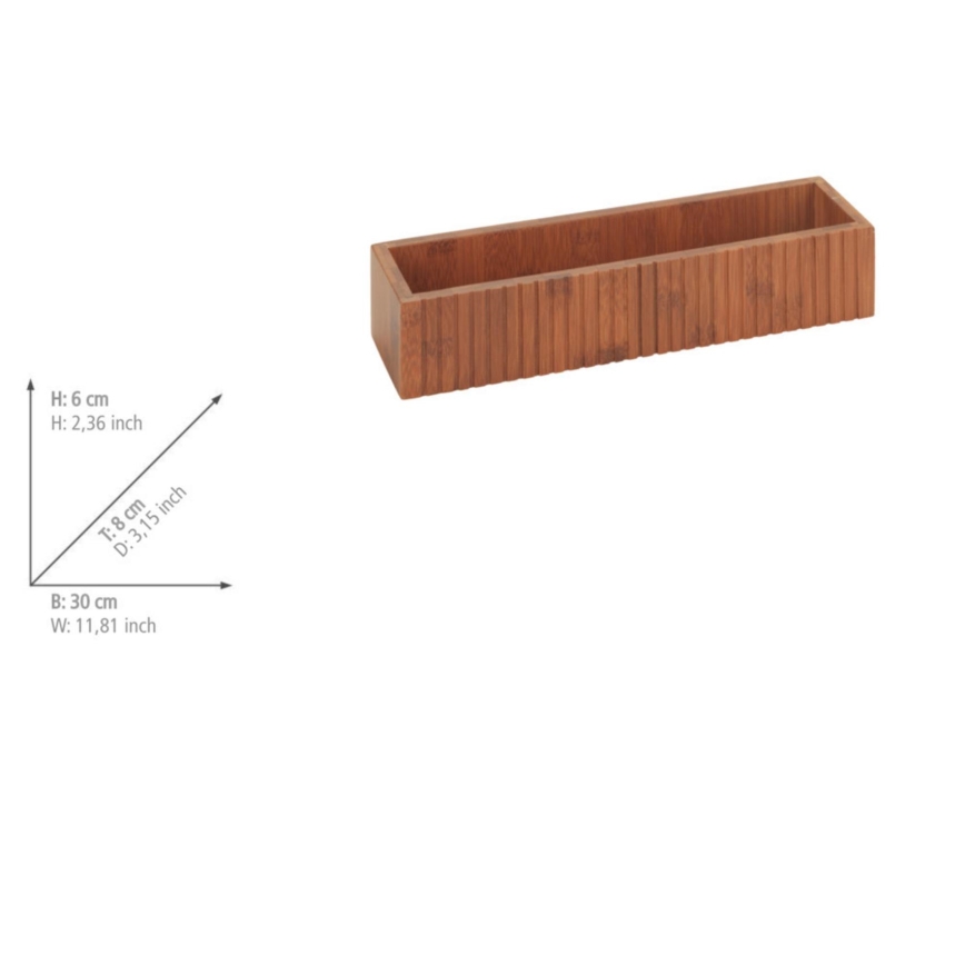 WENKO 54942100 - Tarros para especias MERA 30x8 cm marrón