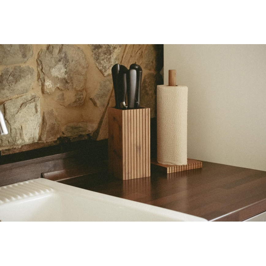 WENKO 54946100 - Soporte para rollos MERA 15x33 cm marrón