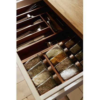 WENKO 54950100 - Organizador de especias ANNI 38x20 cm marrón