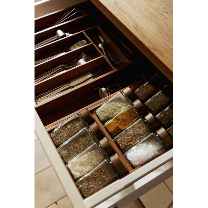 WENKO 54950100 - Organizador de especias ANNI 38x20 cm marrón