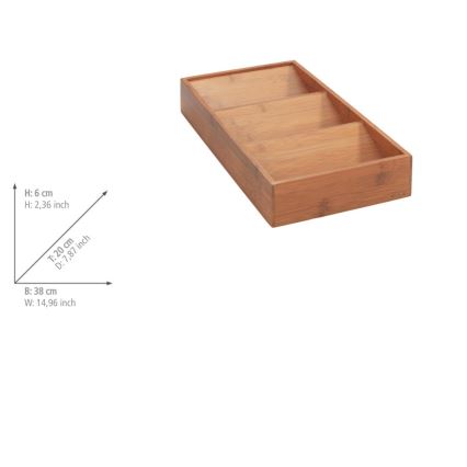 WENKO 54950100 - Organizador de especias ANNI 38x20 cm marrón