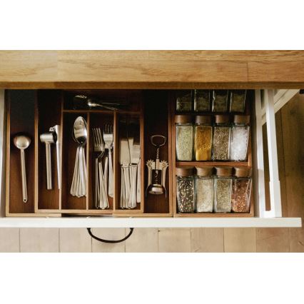 WENKO 54950100 - Organizador de especias ANNI 38x20 cm marrón