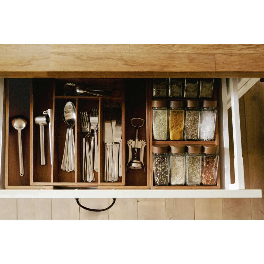 WENKO 54950100 - Organizador de especias ANNI 38x20 cm marrón