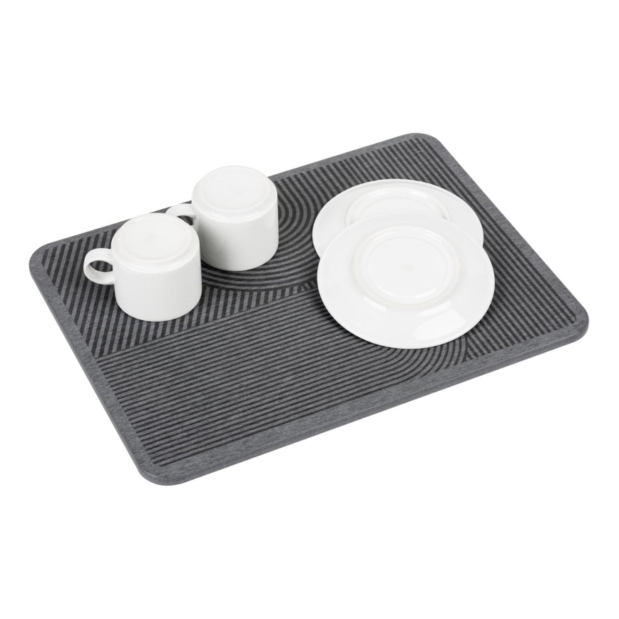 WENKO 54955100 - Alfombrilla absorbente DAMON 40x30 cm diatomita/gris