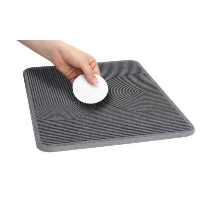 WENKO 54955100 - Alfombrilla absorbente DAMON 40x30 cm diatomita/gris