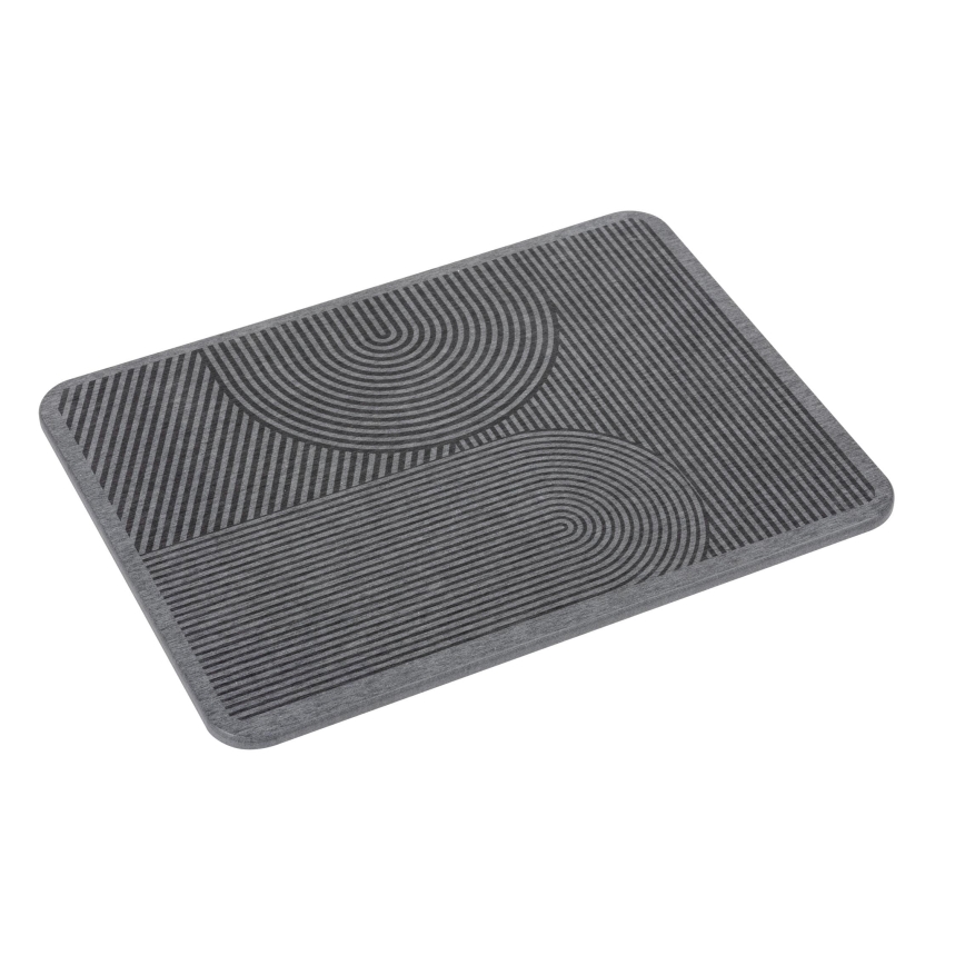 WENKO 54955100 - Alfombrilla absorbente DAMON 40x30 cm diatomita/gris