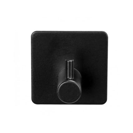 WENKO 55009100-Gancho NEGRO PARA COCINA EXTERIOR 4,5x4,5 cm acero inoxidable/negro
