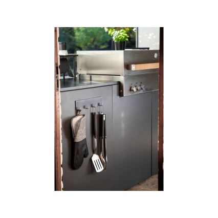 WENKO 55014100-Gancho BLACK OUTDOOR KITCHEN 30x6,5 cm negro