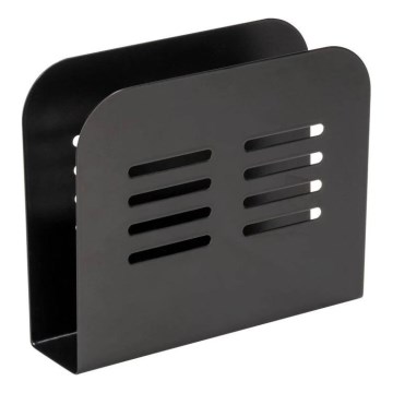 WENKO 55025100-Porta servilletas BLACK OUTDOOR KITCHEN 15x12,5 cm negro