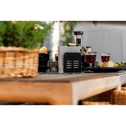 WENKO 55025100-Porta servilletas BLACK OUTDOOR KITCHEN 15x12,5 cm negro