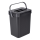 WENKO 55027100 - Cubo de basura BLACK OUTDOOR KITCHEN 19x24 cm negro/gris/transparente