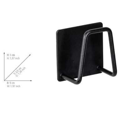 WENKO 55071100 - Soporte BLACK OUTDOOR KITCHEN 5x5 cm acero inoxidable/negro