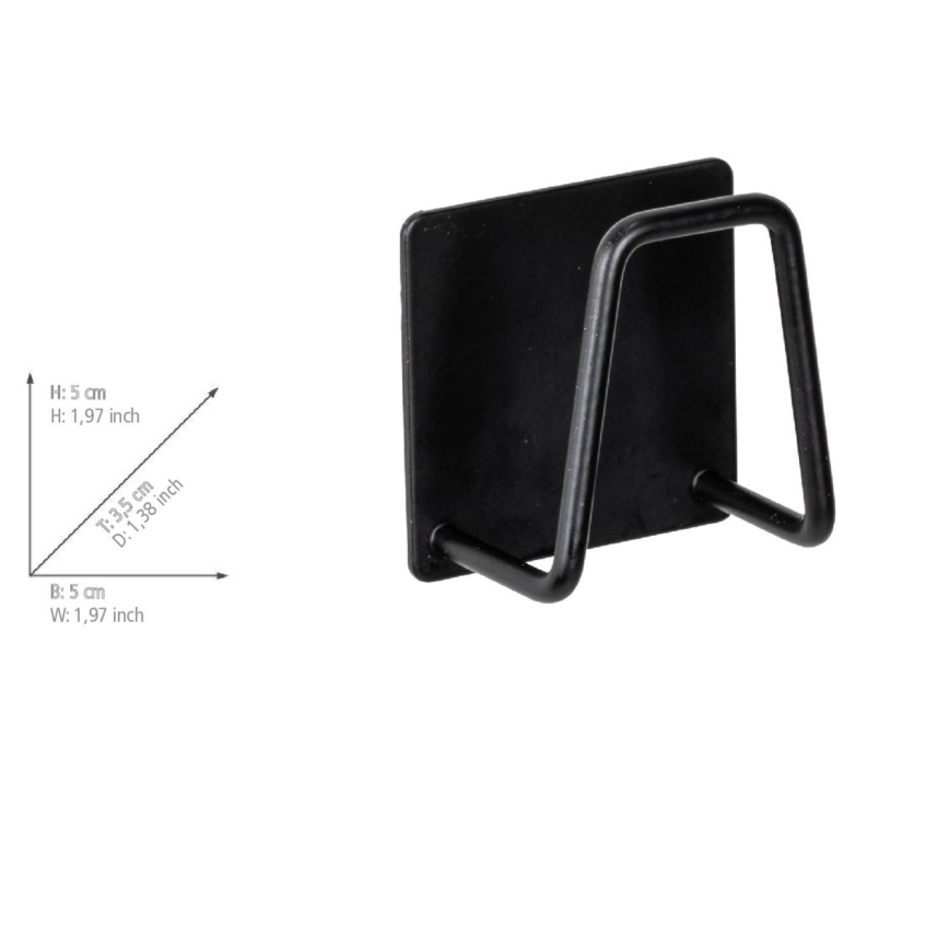 WENKO 55071100 - Soporte BLACK OUTDOOR KITCHEN 5x5 cm acero inoxidable/negro
