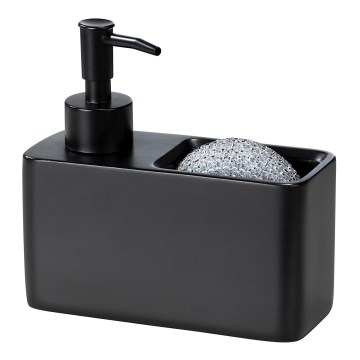 WENKO 55076100 - Dispensador de jabón BLACK OUTDOOR KITCHEN 14,5x14,3 cm negro