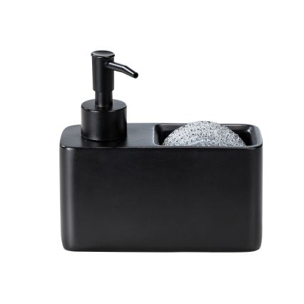 WENKO 55076100 - Dispensador de jabón BLACK OUTDOOR KITCHEN 14,5x14,3 cm negro
