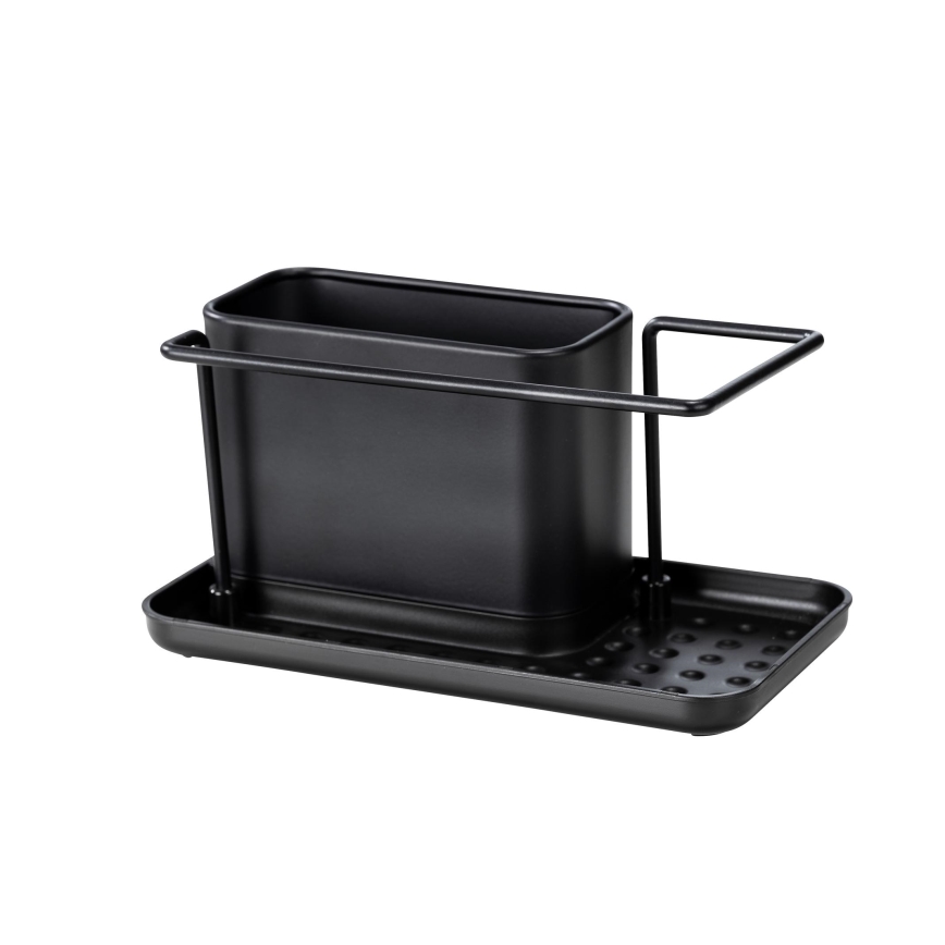 WENKO 55078100 - Organizador BLACK OUTDOOR KITCHEN 21x12 cm acero inoxidable/negro