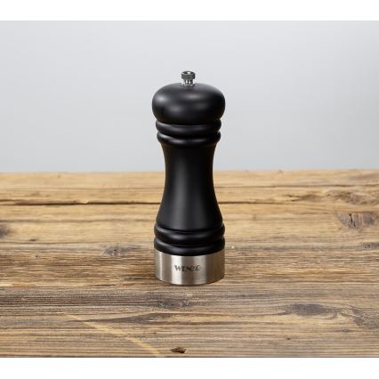 WENKO 55082100-Molinillo de sal BLACK OUTDOOR KITCHEN 5x17,5 cm plateado/negro/blanco