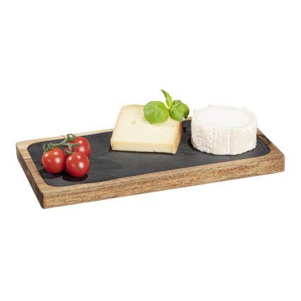 WENKO 55103100 - Tabla de cortar BLACK OUTDOOR KITCHEN 30x15 cm marrón/gris