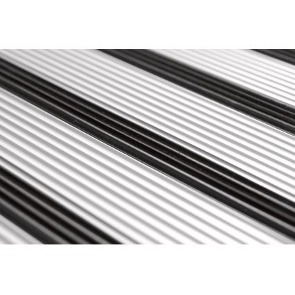 WENKO 601011100 - Escalera ALU-DESIGN 44 x 101 cm, plateada/negra